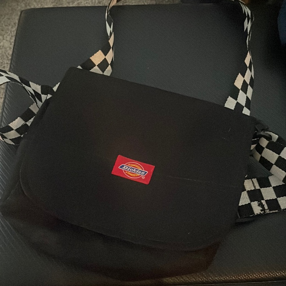 Vintage Y2K Fashion Dickies Black Canvas Messenger Crossbody Festival Bag